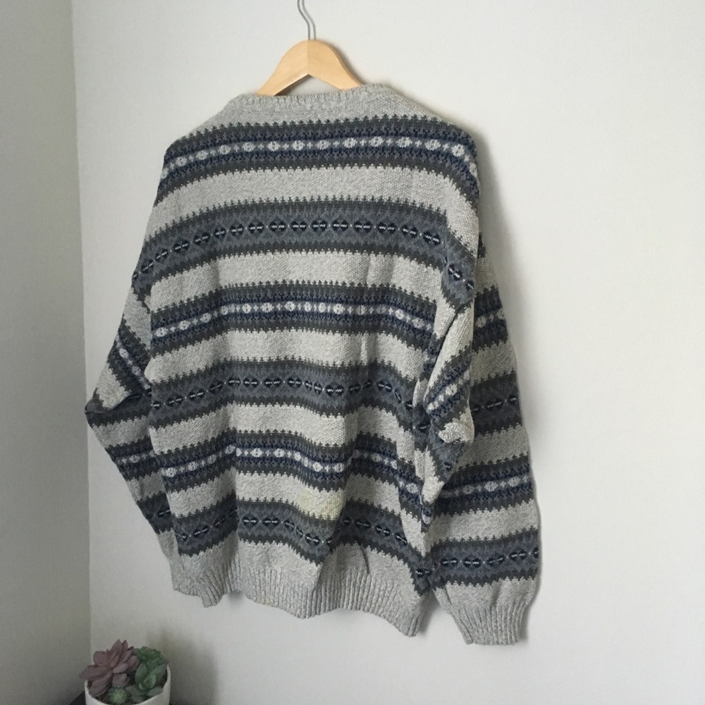 ❌Vintage Gray And green woolrich fair isle sweater - Picture 3 of 4